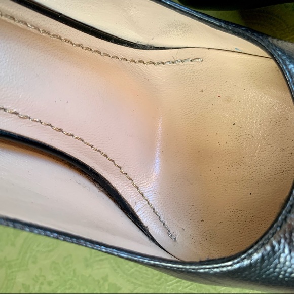 SOLD YSL Tribtoo Platform Pumps Yves Saint Laurent Tribute Leather 38.5 Black - Picture 8 of 14